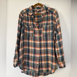 Pilcro Button-down Plaid Shirt
